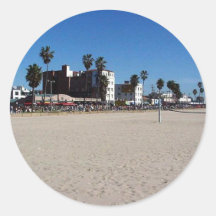 Venice Beach Round Stickers