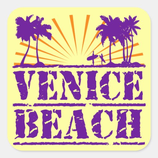 Venice Beach Square Sticker