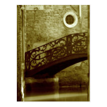 Venice bridge post card