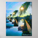 Venice Canal Sunset Poster
