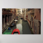 Venice Canal with red boat Print