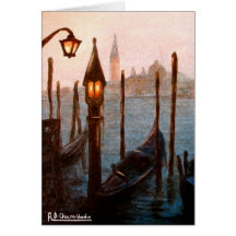 Venice gondole greeting card