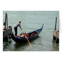 Venice Gondolier, S Cyr Card