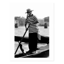 VENICE GONDOLIER WITH HAT POSTCARDS