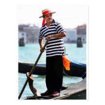 VENICE GONDOLIER WITH HIS HAT POST CARDS