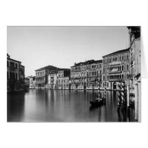 Venice Italy Grand Canal - Vintage Photo 1875 Card