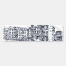 Venice, Italy, in ink Bumper Stickers