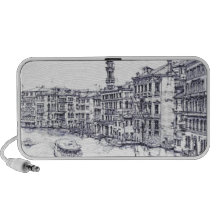 Venice, Italy, in ink Portable Speaker