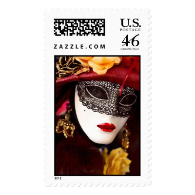 Venice mask postage stamps by axel82