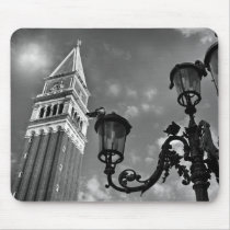 Venice San Marco Tower and Street Lights Mousepads