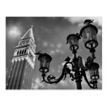 Venice San Marco Tower and Street Lights Postcards