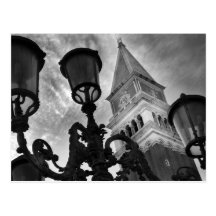 VENICE SAN MARCO TOWER & LIGHTS POSTCARDS