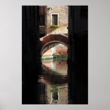 Venice Window View To A Bridge.... Poster
