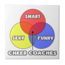 Venn Diagram .. Cheer Coaches Ceramic Tiles