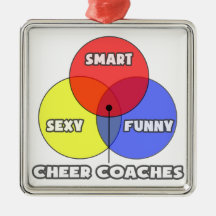 Venn Diagram .. Cheer Coaches Ornament