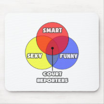 Venn Diagram .. Court Reporters Mousemat