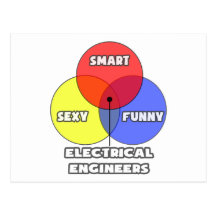 Venn Diagram .. Electrical Engineers Postcard