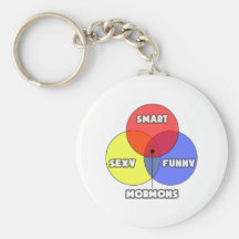Venn Diagram .. Mormons Keychain