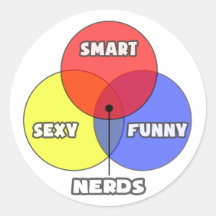Venn Diagram .. Nerds Stickers