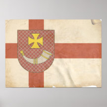 Venstpils Flag Poster