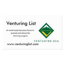 Venturing List cards Business Card