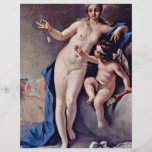 Venus And Cupid,  By Ricci Sebastiano Flyer