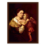 Venus And Cupid. By School Of Rembrandt Postcards