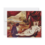 Venus And The Lute Player,  By Tizian invitations