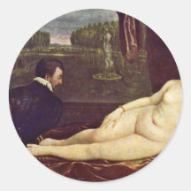 Venus And The Organ Player By Tizian Stickers