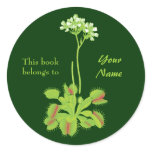 Venus Flytrap Floral Bookplate stickers