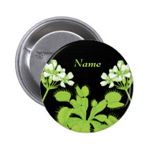 Venus Flytrap Name Tag Pinback Button