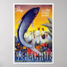 Veracruz Mexico Vintage Travel Print