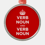 Verb Noun and Verb Noun Christmas Ornament