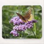 Verbena and butterfly mousepad