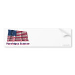 Vereinigte Staaten Fliegende Flagge mit Namen Bumper Sticker