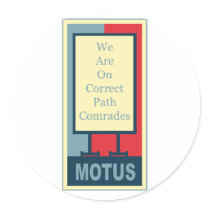 vereteno's: CORRECT PATH COMRADES Round Sticker