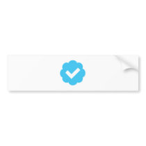 Verified Account Symbol Bumper Sticker