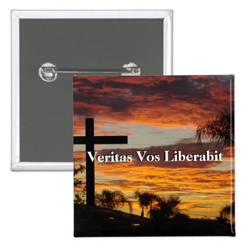 Veritas Vos Liberabit (Crossed) Button