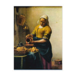Vermeer's Maidservant Pouring Milk (circa 1660) postcards
