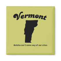 Vermont - Betcha cant name our cities Fridge Magnet