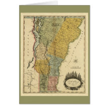 Vermont, from actual Survey - Vintage 1814 Map Card