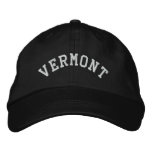 Vermont State Embroidered Baseball Cap