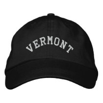 Vermont State Embroidered Baseball Cap