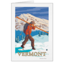 VermontSkier Carrying Skis Card
