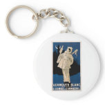 Vermouth Blanc Vintage Drink Ad Art keychains
