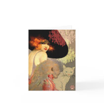 Veronica Cat and Chandelier Note Cards
