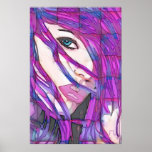 Veronica stained-glass print