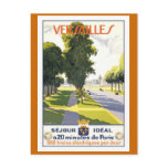 "Versailles" Vintage French Travel Poster Postcard