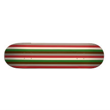 Vertical Holiday Stripes Skateboard