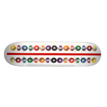 Vertical Pool Balls / Billiards: Skateboard